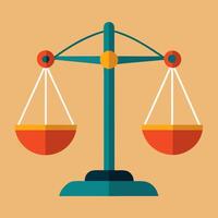 Scales of Justice icon Law and justice icons set elements Flat vector