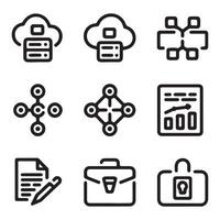 Set of icons for business and business related items vector