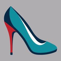 A Stylized High Heels shoes Icon On White Background vector