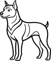 A Dog Standing vector