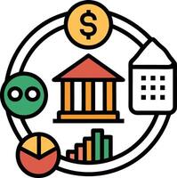 Free finance icon on white background vector