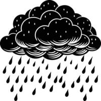 rain falling from clouds in the sky vector