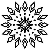 A black and white geometric design with a star in the center vector