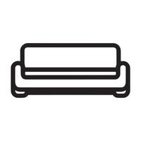 A black and white image of a couch vector