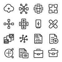 A set of icons that include a computer, a phone, and a computer vector