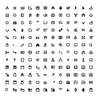 A large set of icons on a white background vector