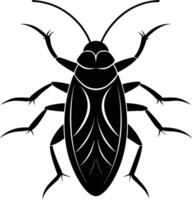 A silhouette of a cockroach vector