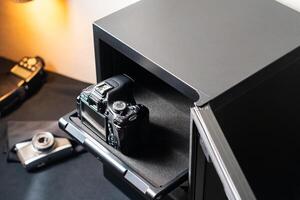SLR Camera Stored in Electronic Safe photo