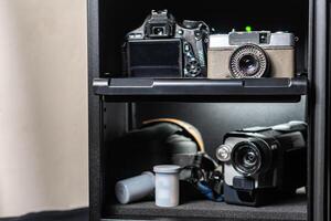 Electronic Safe with Camera and Lens Inside photo