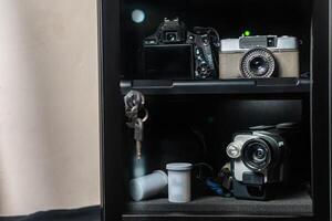 Electronic Safe with Camera and Lens Inside photo