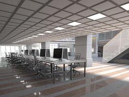 A modern open-plan office space photo