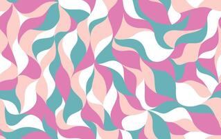 Stylized petals pattern with abstract curved lines. Seamless pink and white leaf texture can be used for web page backgrounds, wallpapers, printing on fabric vector