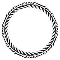 Decorative vintage openwork circle frame with leaves. Ornate round border on white background. Classic style pattern vector
