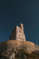 Ruins of medieval castle Mirow in Poland photo
