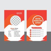 modern and clean id card template. corporate id card design for office employee or staff. vector