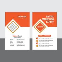 Clean business id card template. corporate and clean id card design template for office employee or others vector