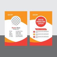 Clean and professional id card Template Design. corporate and clean id card design for office employee and staff. vector