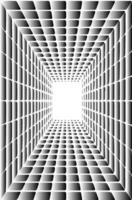 Perspective illustration of a square tunnel structure. vector