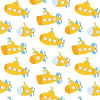 KIds pattern with a submarine. Simple seamless pattern with a submarine. illustration. vector