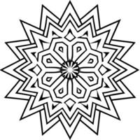 A black and white geometric design with a star in the center vector