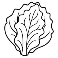 A black and white drawing of a leaf vector