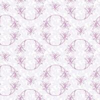 Lillies flower geometry pattern, hand drawn illustration for design of card or wedding invitation. vector