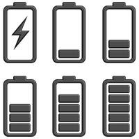 Battery Bar Charging Status Indicator Set vector