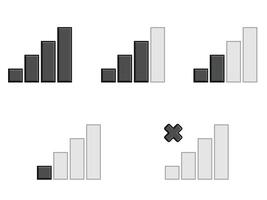 Signal Phone Network Reception Connection Set vector