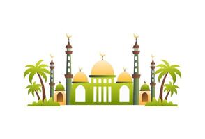 Flat Illustration of a Mosque vector