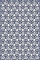 hexagon pattern with repetition of cube shape ornaments vector