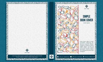 simple book cover with unique colorful stone pattern as ornaments vector