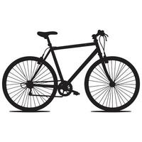 A black and white illustration of a bicycle vector
