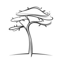 A tree with leaves and branches on it vector