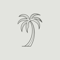 Palm tree icon illustration vector