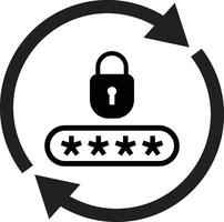 Password reset icon . Change password icon . Password update icon . illustration vector