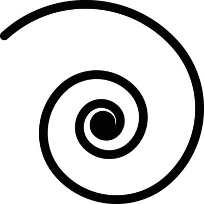 Spiral icon isolated on white background . Spiral shape icon
