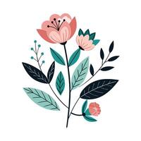 Subdued Botanical Design with Negative Space Emphasis vector