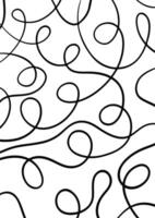 Hand drawn swirl pattern design background vector