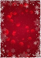 Christmas background with snowflake border vector