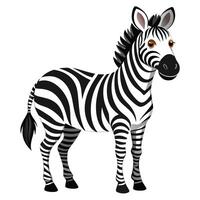 Elegant Zebra Design on White Background vector