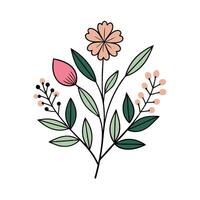 Negative Space Emphasis with Floral Design vector