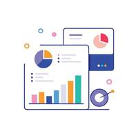 White UI for Data Insights and Comparison Display vector