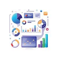 Minimal UI for Data Comparison and Insights on White vector