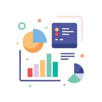 Insights and Comparison Dashboard on a White Background vector