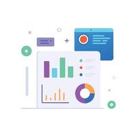 White Background for Data Insights and Comparison UI vector