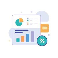 User Interface for Data Analysis and Insights on White vector