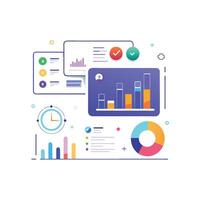 White Canvas UI for Data Comparison and Insights vector