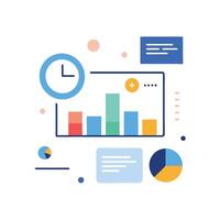 White Background UI Display for Data Insights and Comparison vector