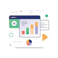 Insights and Data Comparison Interface on White Background vector