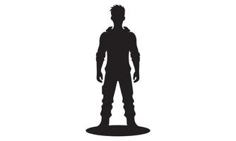 A silhouette of a man standing on a platform vector